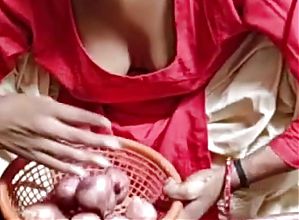 Indian Bhabhi - (Only For Boobs Lover) downblouse - natural boobs
